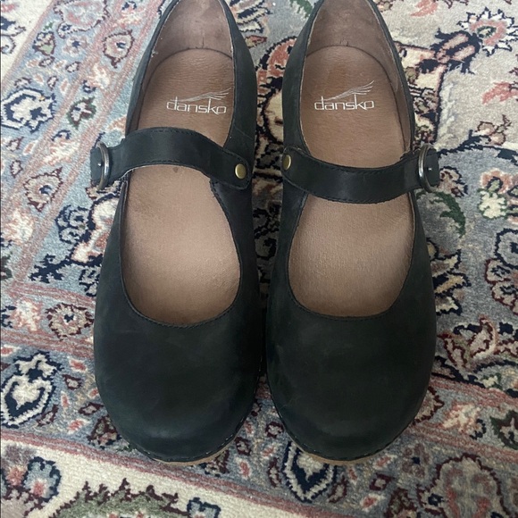 Dansko Missy Mary Jane Clog Black Leather Size 37 Women's - Picture 2 of 12